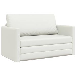 vidaXL Schlafsofa Wei&szlig; 124 x 71 x 78 cm Kunstleder