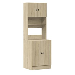 vidaXL K&uuml;chenschrank Sonoma-Eiche 60x50x180 cm Holzwerkstoff