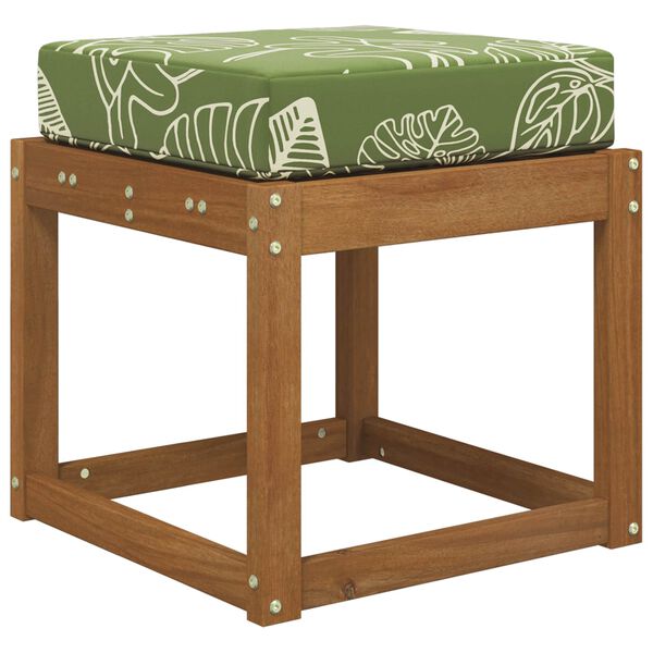 vidaXL Sitzkissen f&uuml;r Outdoor Gr&uuml;ne Bl&auml;tter 40 x 40 x 8 cm