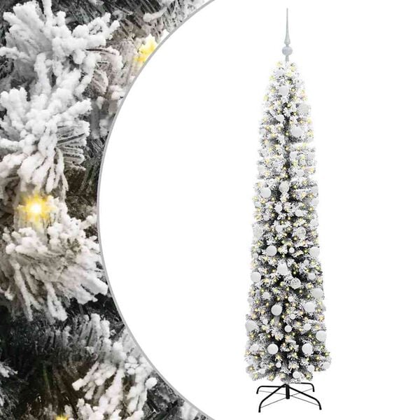 vidaXL Künstlicher Weihnachtsbaum mit 300 LEDs mit Ständer Grün 180 cm