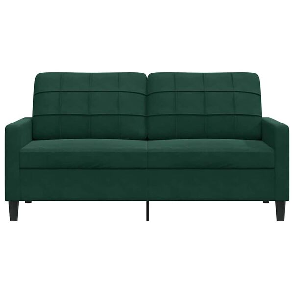 vidaXL 2-Sitzer-Sofa Dunkelgr&uuml;n 140 cm Samt