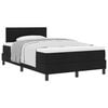 vidaXL Boxspringbett mit Matratze Schwarz 120 x 190 cm Stoff