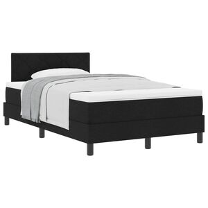 vidaXL Boxspringbett mit Matratze Schwarz 120 x 190 cm Stoff