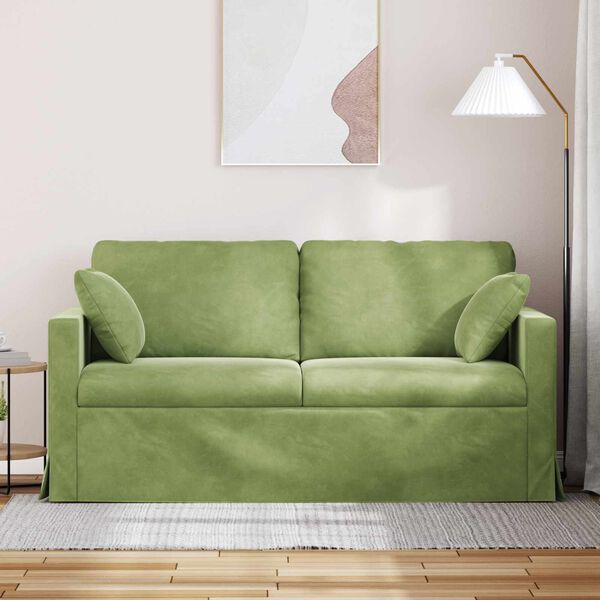 vidaXL Sofa Hellgr&uuml;n Gesamtabmessungen: 158 x 78 x 80 cm (B x T x H)