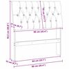 vidaXL Gepolstertes Kopfteil Schwarz 90 cm Massives Kiefernholz