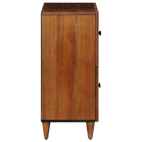 vidaXL Sideboard mit Speicher Walnuss 60 x 33 x 75 cm Massivholz Mango