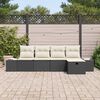 vidaXL Sofa Set mit Kissen 5 pcs Poly-Rattan
