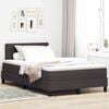 vidaXL Boxspringbett mit Matratze Dunkelbraun 120 x 200 cm Stoff
