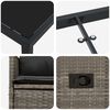 vidaXL Garten Essgruppe mit Kissen 5 pcs Grau Poly-Rattan