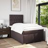 vidaXL Boxspringbett mit Matratze Dunkelbraun 120x190 cm Stoff
