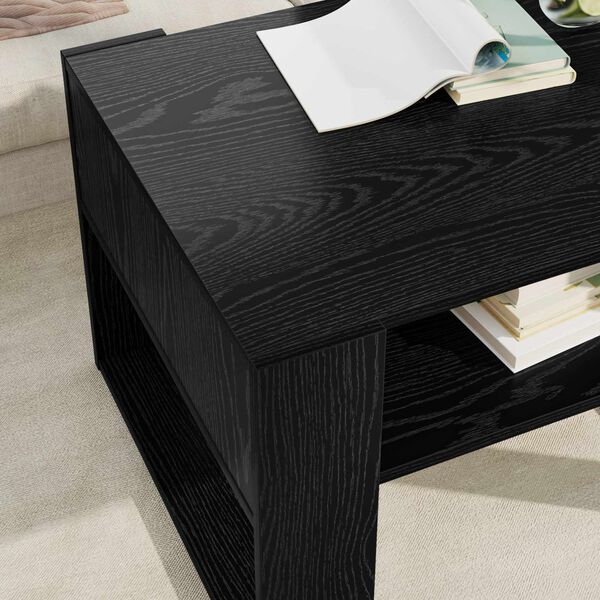 vidaXL Couchtisch Schwarz Eichen-Optik 66 x 53 x 45 cm Holzwerkstoff