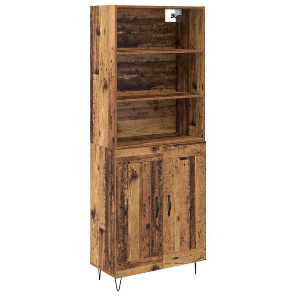 vidaXL Highboard 2 pcs Altholz Holzwerkstoff