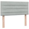 vidaXL Boxspringbett mit Matratze Hellgrau 80x220 cm Samt