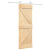 vidaXL Schiebet&uuml;r 70 x 210 cm Massivkiefer (Unbehandelt)