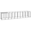 vidaXL Hundezwinger Schwarz 6,05 m&sup2; Stahl