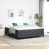 vidaXL Boxspringbett Dunkelgrau 180 x 200 cm Samt