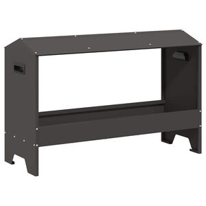 vidaXL H&uuml;hnerf&uuml;tterungsrinne Schwarz 81 x 32 x 53,5 cm