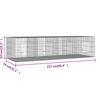 vidaXL Kaninchenkäfig 4 Paneele 217x79x54 cm Verzinktes Eisen