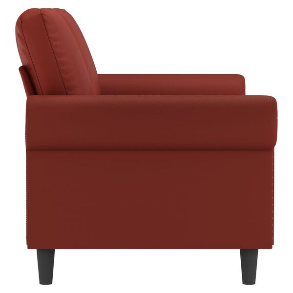 vidaXL 2-Sitzer-Sofa Weinrot 140 cm Kunstleder