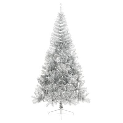 vidaXL Künstlicher Weihnachtsbaum mit Ständer Silber 240 cm PET