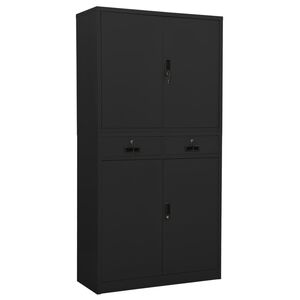 vidaXL B&uuml;roschrank Anthrazit 90x40x180 cm Stahl