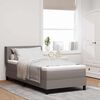 vidaXL Boxspringbett mit Matratze Taupe 200 x 100 cm Polyester