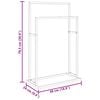 vidaXL Handtuchst&auml;nder Wei&szlig; 48x24x78,5 cm Eisen