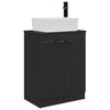 vidaXL Badezimmerschrank mit Waschbecken Schwarz 54 x 35 x 83 cm