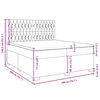 vidaXL Boxspringbett mit Matratze Creme 200x200 cm Stoff
