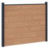 vidaXL Zaunelement WPC und Aluminium Braun