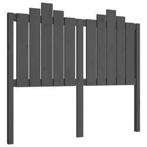 vidaXL Kopfteil Grau 126x4x110 cm Massivholz Kiefer