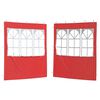 vidaXL Party Zelt Seitenteil 2 pcs 200 x 195 cm Rot PE und Stahl