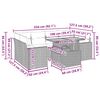 vidaXL 7-tlg. Garten-Sofagarnitur mit Kissen Beige Poly Rattan