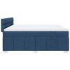vidaXL Boxspringbett mit Matratze Blau 200x200 cm Stoff