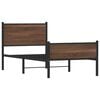 vidaXL Metallbett ohne Matratze Braun Eichen-Optik 90x190 cm