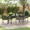 vidaXL Garten Essgruppe 5 pcs Grau Poly-Rattan