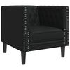vidaXL 3-tlg. Chesterfield-Sofa-Set Schwarz Kunstleder