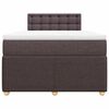 vidaXL Boxspringbett mit Matratze Dunkelbraun 120x190 cm Stoff