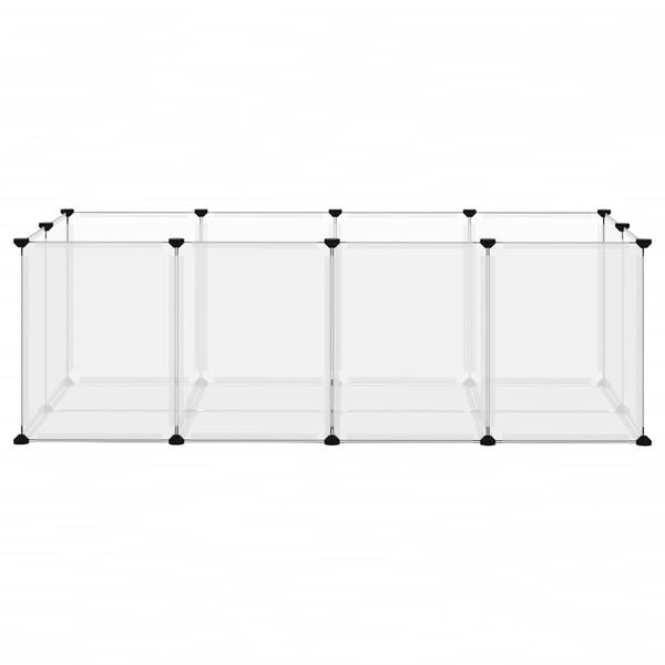 vidaXL Kleintierkäfig Transparent 144x74x46,5 cm PP und Stahl