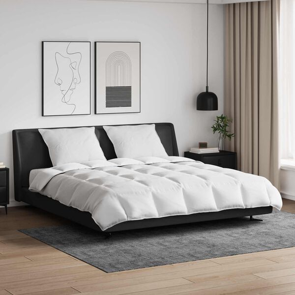 vidaXL Bettdecken Set mit Kissen 3 pcs Weiß Daunenfeder