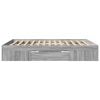 vidaXL Bettgestell Grau Sonoma 150x200 cm Holzwerkstoff
