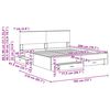 vidaXL Bettrahmen mit Kopfteil Beton Grau 180 x 200 cm Holzwerkstoff