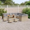 vidaXL Gartensofa-set mit Kissen 14 pcs Beige Poly-Rattan