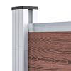 vidaXL WPC Zaun-Set 8 Quadrate + 1 Schräge 1484x186 cm Braun