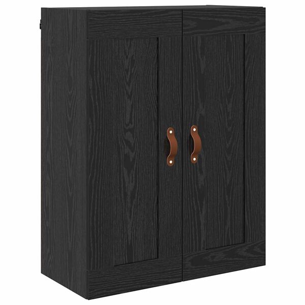 vidaXL Wandschrank Schwarz Eichen-Optik 69,5 x 34 x 90 cm