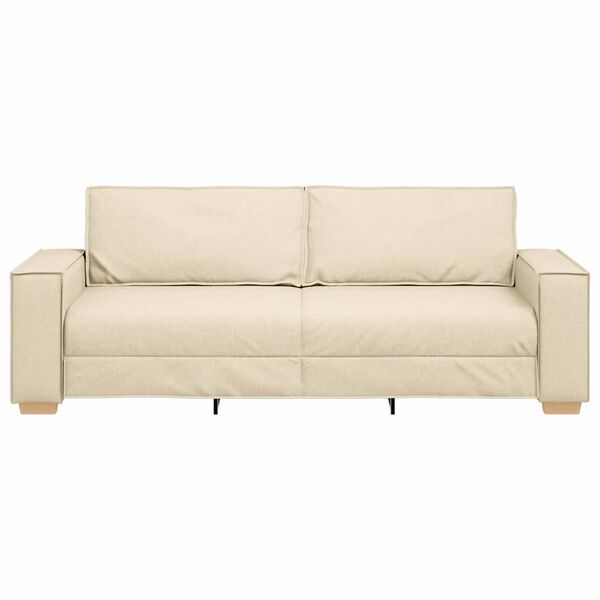 vidaXL Sofa Creme 220 x 78 x 84 cm Stoff