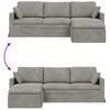 vidaXL Sofa Hellgrau Gesamtabmessungen: 228 x 134 x 80 cm (B x T x H)
