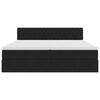 vidaXL Aufbewahrungsbett mit Matratze mit Kopfteil Schwarz 90 x 200 cm