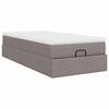 vidaXL Ottoman-Bett mit Matratze Taupe 100x200 cm Stoff