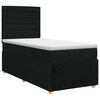 vidaXL Boxspringbett mit Matratze Schwarz 80 x 200 cm Stoff